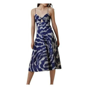 Banana Republic Blue and White Midi Dress